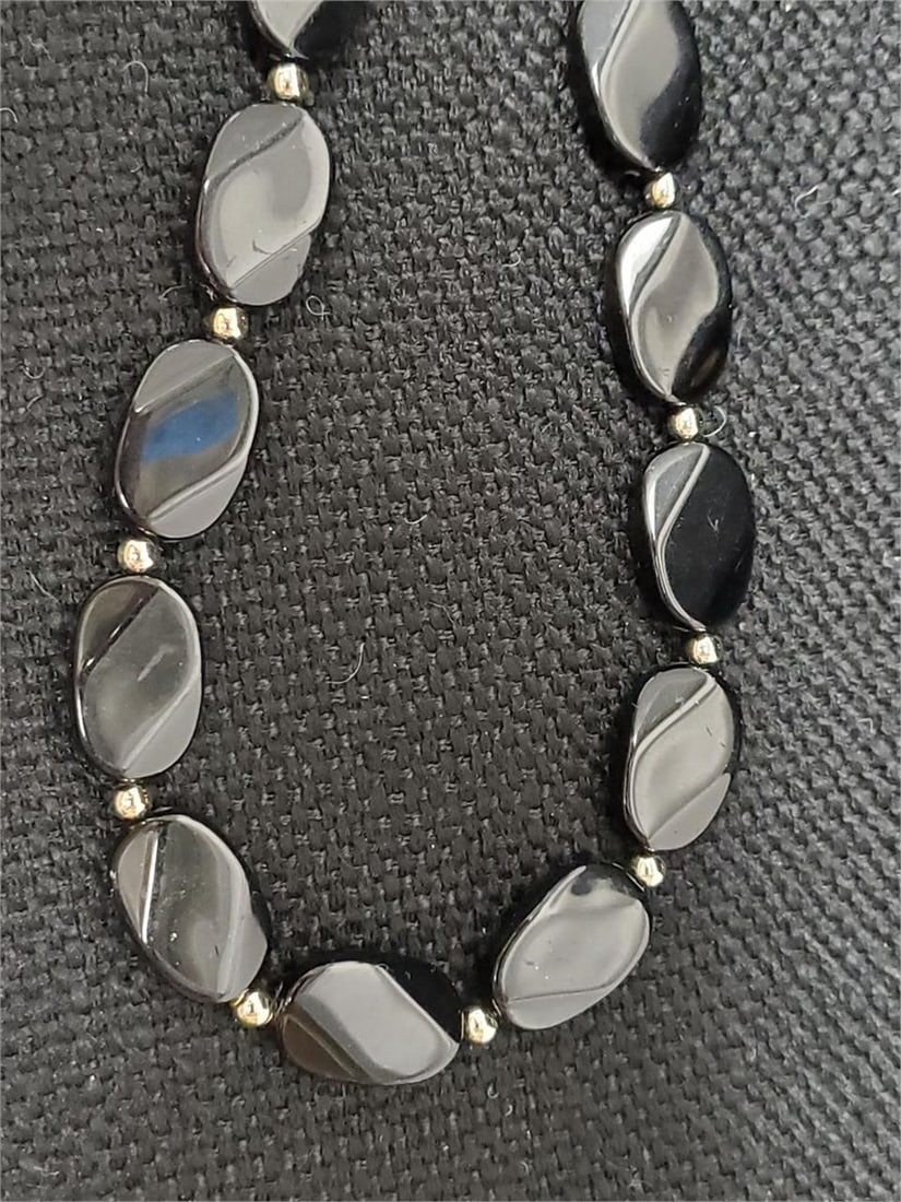 Hematite Beaded Necklace - 5