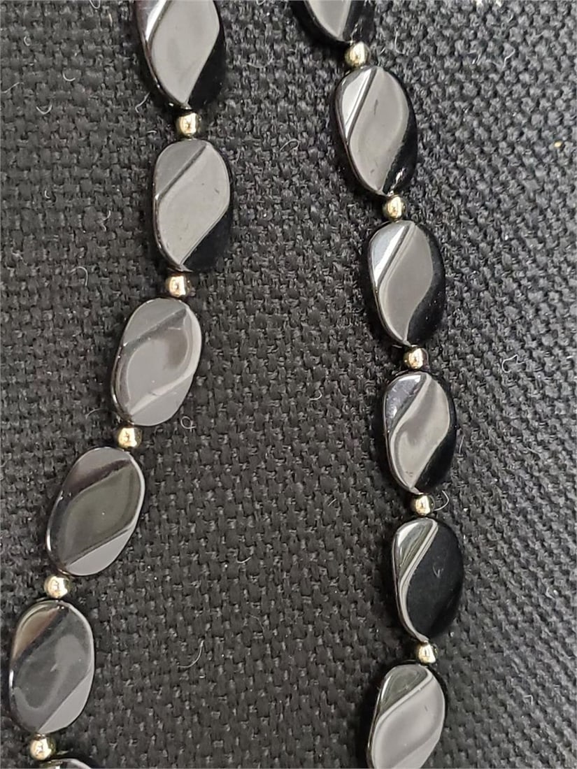 Hematite Beaded Necklace - 6