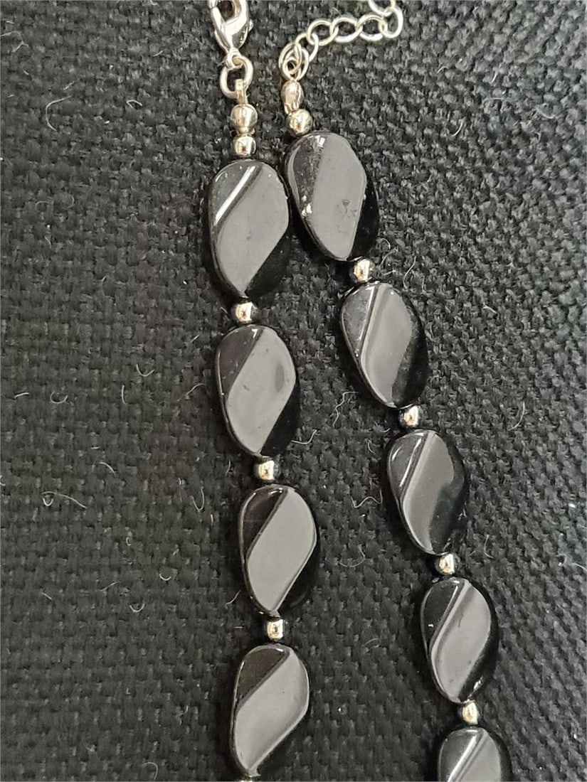 Hematite Beaded Necklace - 7