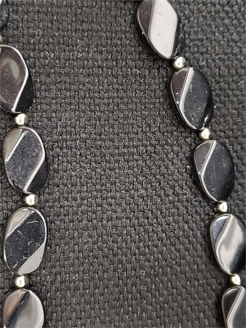 Hematite Beaded Necklace - 9