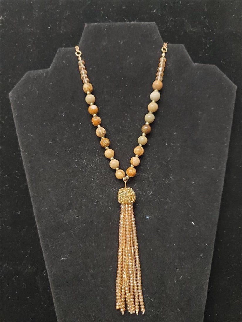Jane Marie Beaded Fashion Necklace with Tassel (1 of 11)