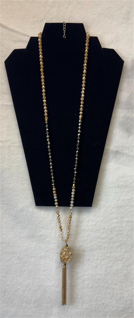Bohemian Style Fashion Beaded Necklace with Tassel (1 of 13)