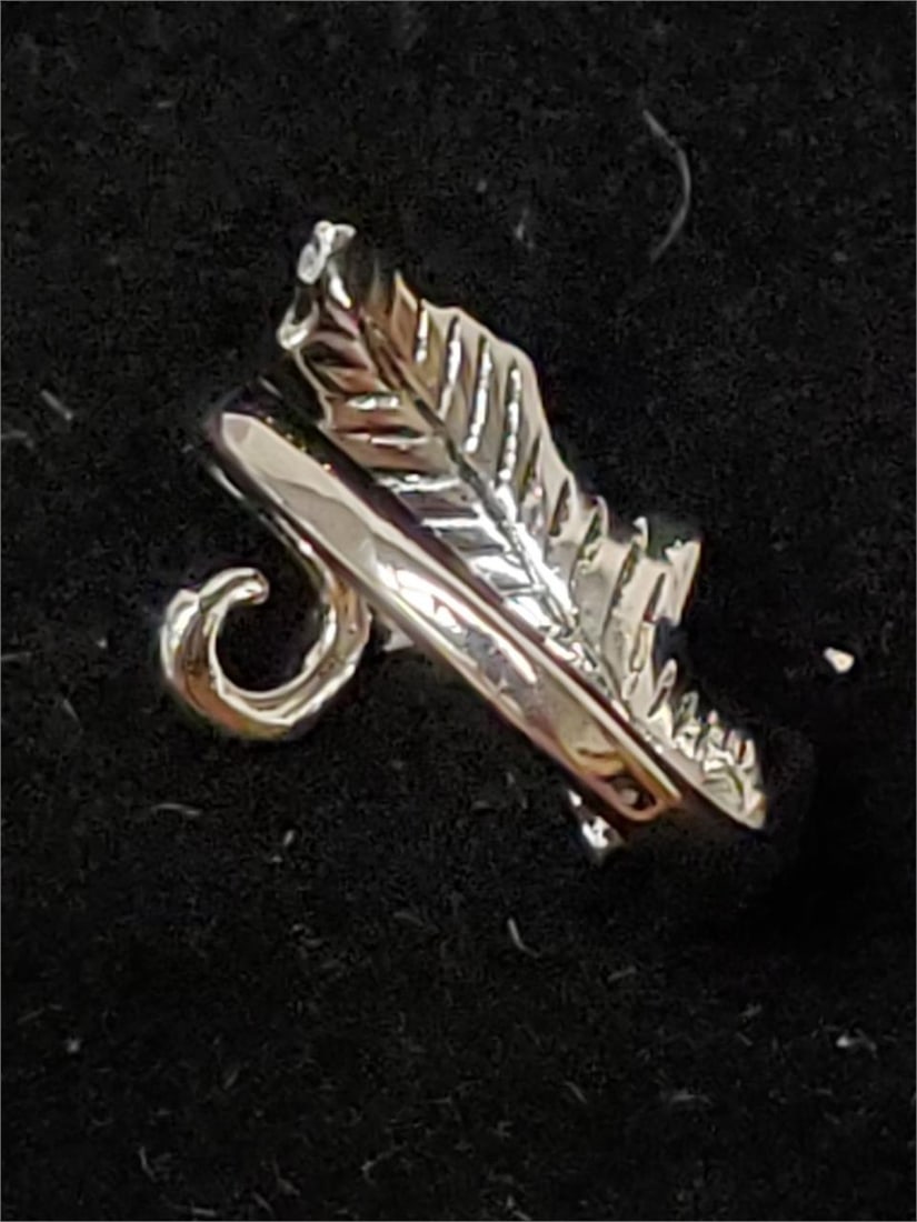 Silver Leaf Shaped Ring - 5