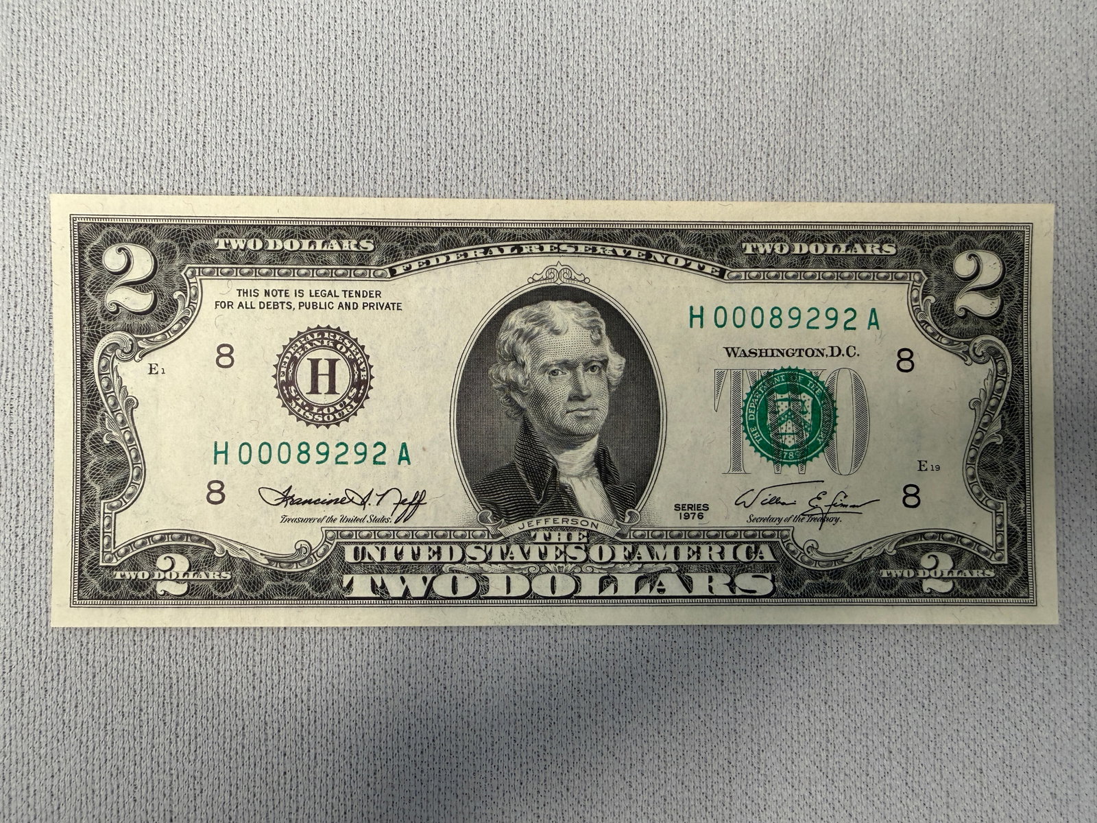 1976 United States Two-Dollar Bill (1 of 11)