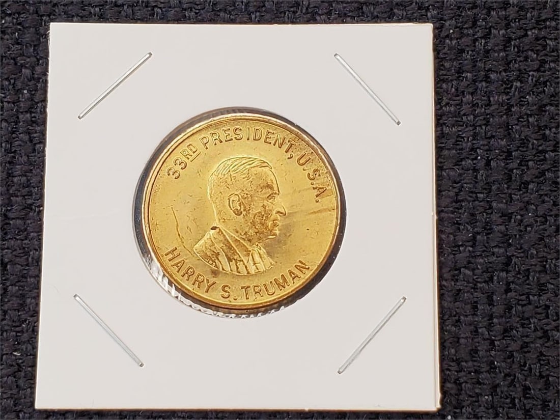 Harry S Truman "33rd President" Brass Token - 1945 (1 of 4)