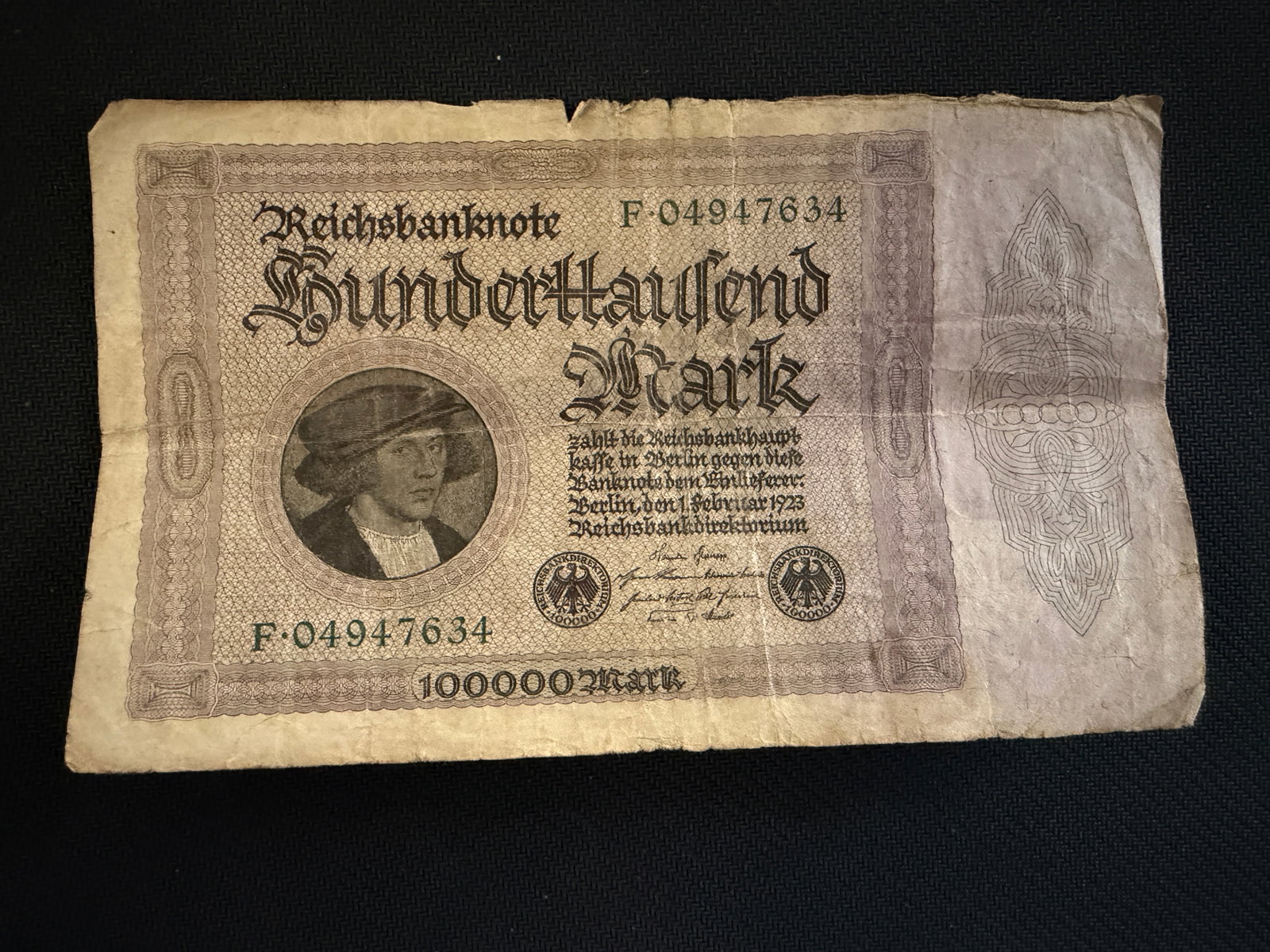 German 50,000 Mark Reichs Banknote - 1922 - Rare (1 of 2)