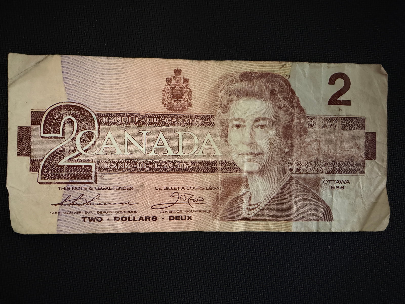 Canadian $2 Banknote - 1986 - Birds of Canada (1 of 2)