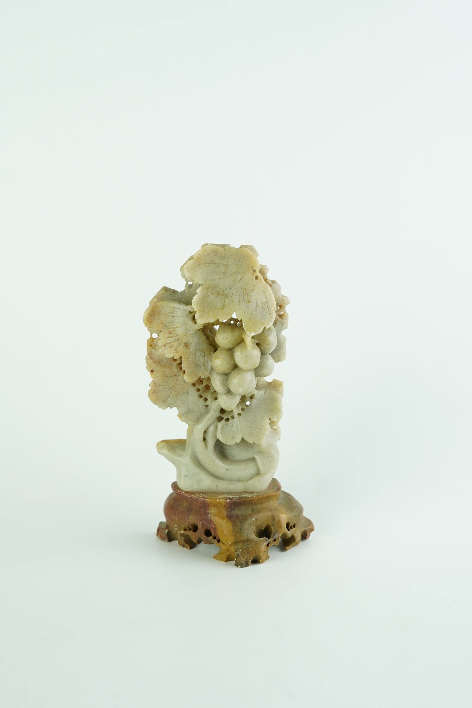 Small Antique Soapstone Grape Vineyard Sculpture (1 of 7)