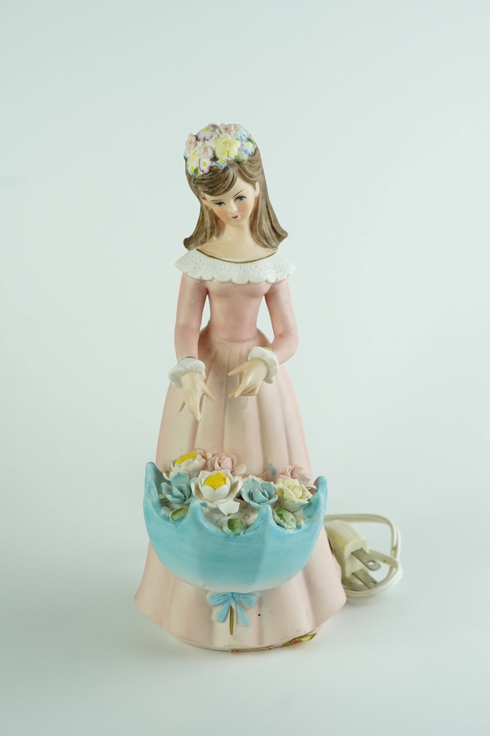 Vintage Ardalt Lenwile China Verithin Flower Girl Lamp: Very unique ceramic made in Japan. Is in excellent condition and light works as it should