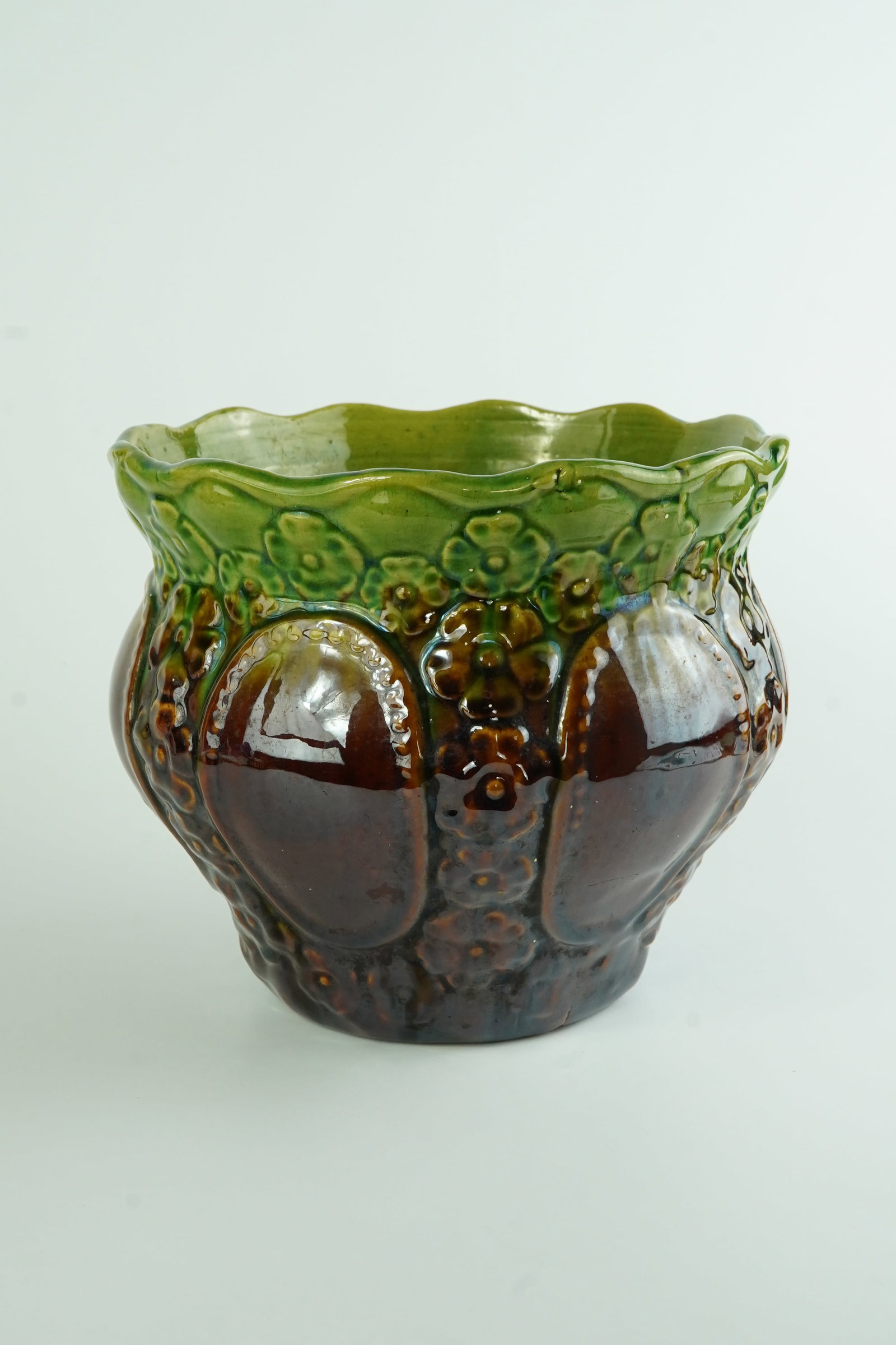 Antique Majolica Jardiniere Planter (1 of 5)