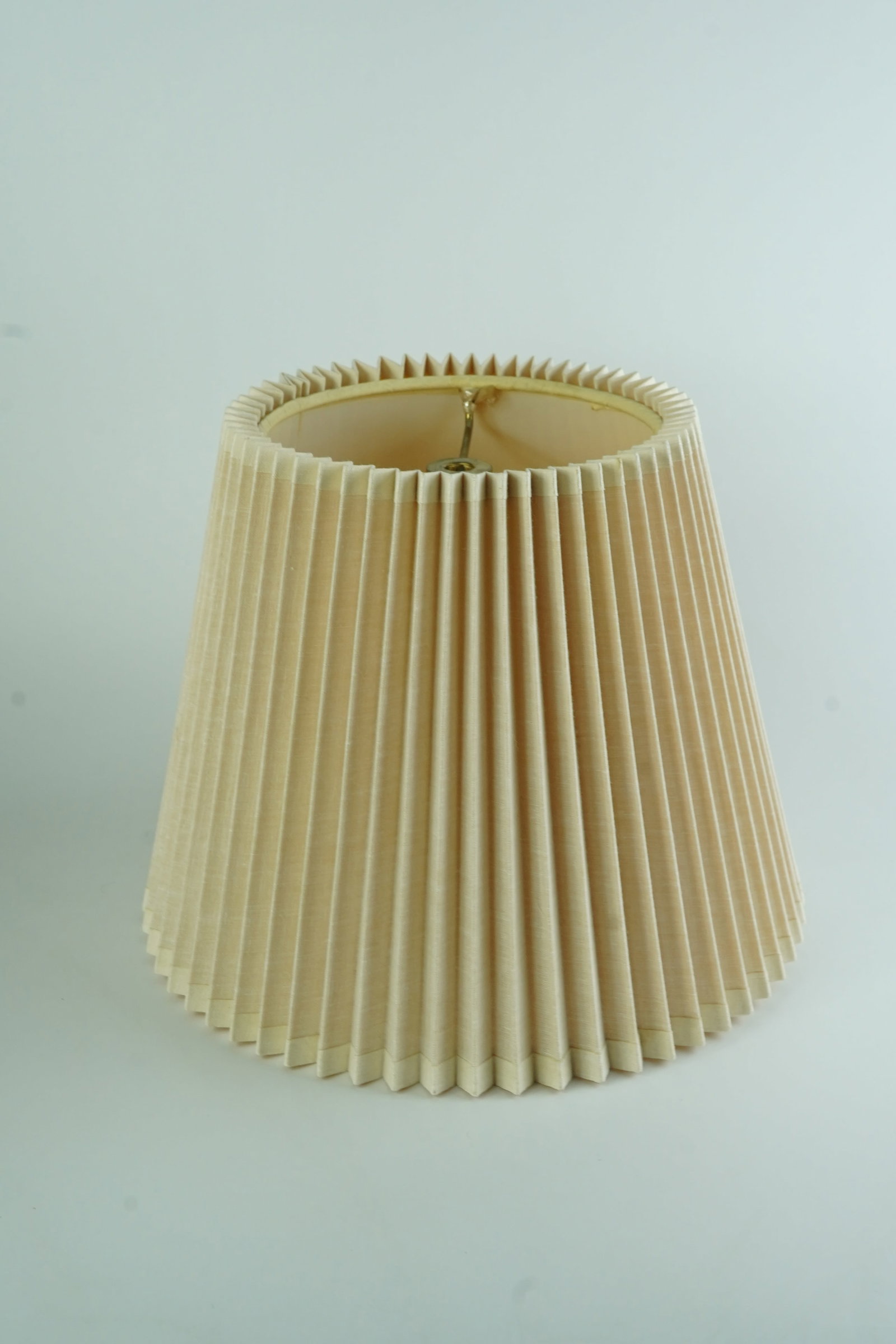 Vintage Tan Lamp Shade: 7" Diameter on top 11" Diameter on bottom