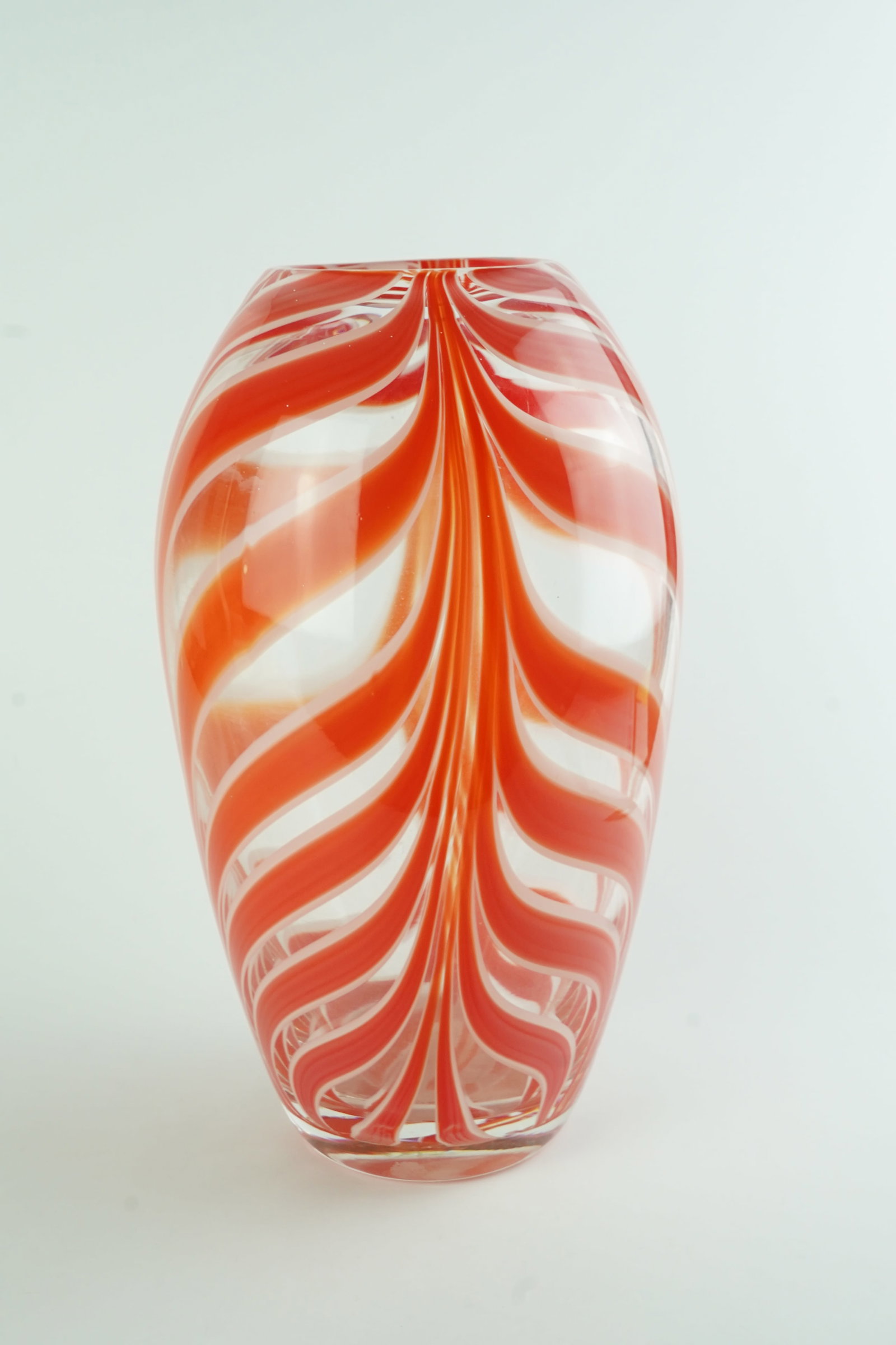 MCM Pulled Feather Art Glass Vase (1 of 5)