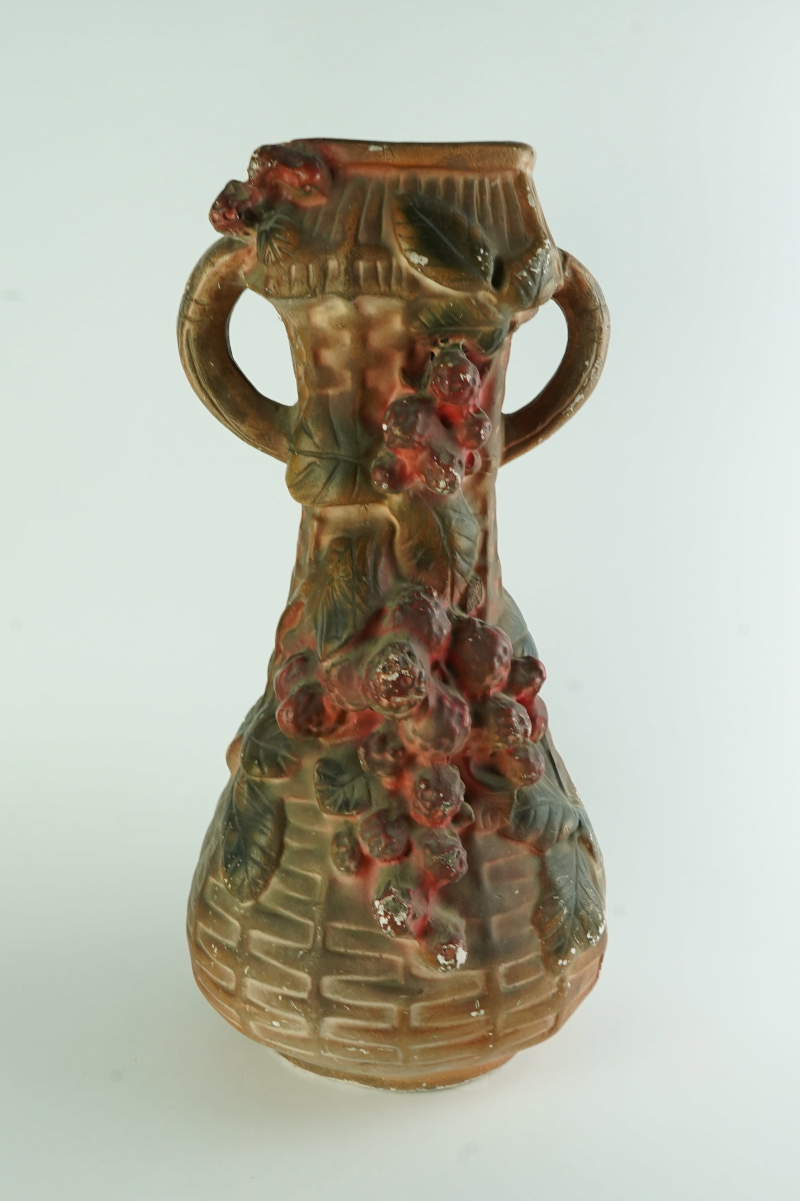1930's Large Chalkware Rose Vessel (1 of 6)