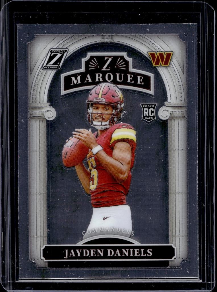 JAYDEN DANIELS 2024 PANINI ZENITH MARQUEE ROOKIE CARD: NEAR MINT OR BETTER CONDITION.