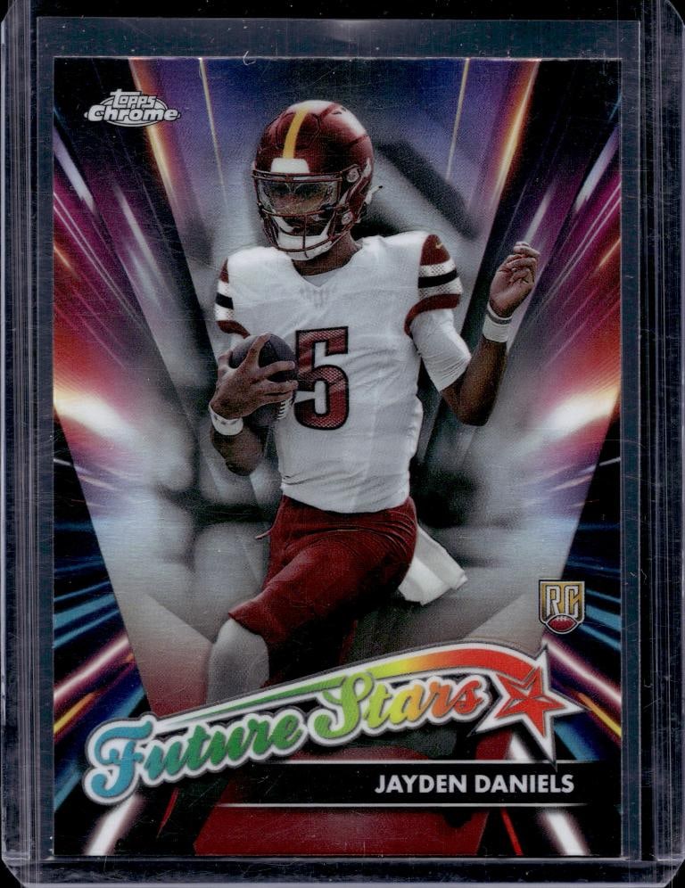 JAYDEN DANIELS 2024 TOPPS CHROME FUTURE STARS REFRACTOR ROOKIE CARD (1 of 1)