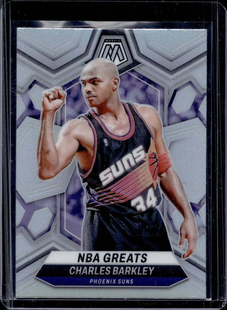 CHARLES BARKLEY 2023-24 PANINI MOSAIC SILVER PRIZM: NEAR MINT OR BETTER CONDITION