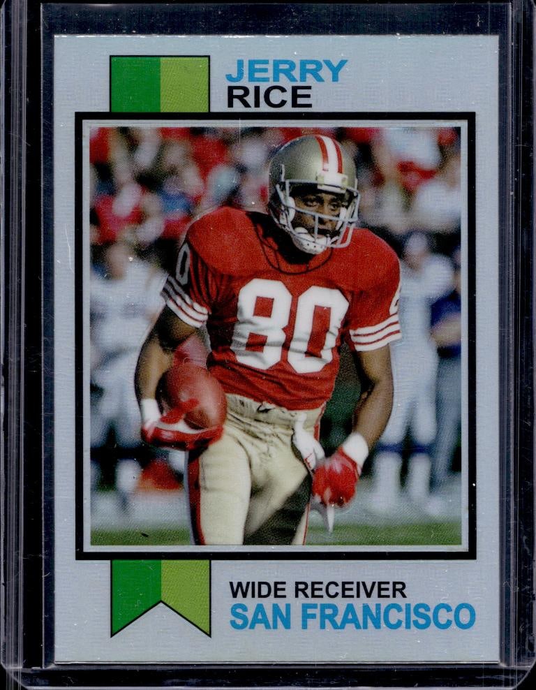 JERRY RICE 2024 TOPPS CHROME HERITAGE REFRACTOR: NEAR MINT OR BETTER CONDITION