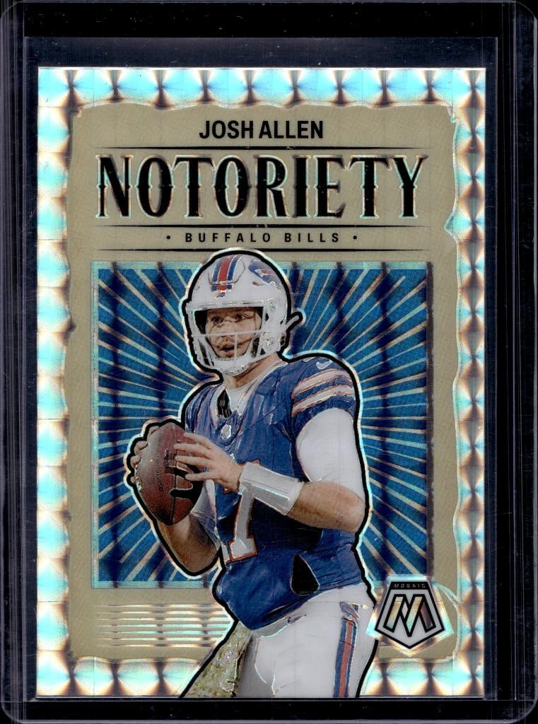 JOSH ALLEN 2024 PANINI MOSAIC NOTORIETY SILVER PRIZM (1 of 1)