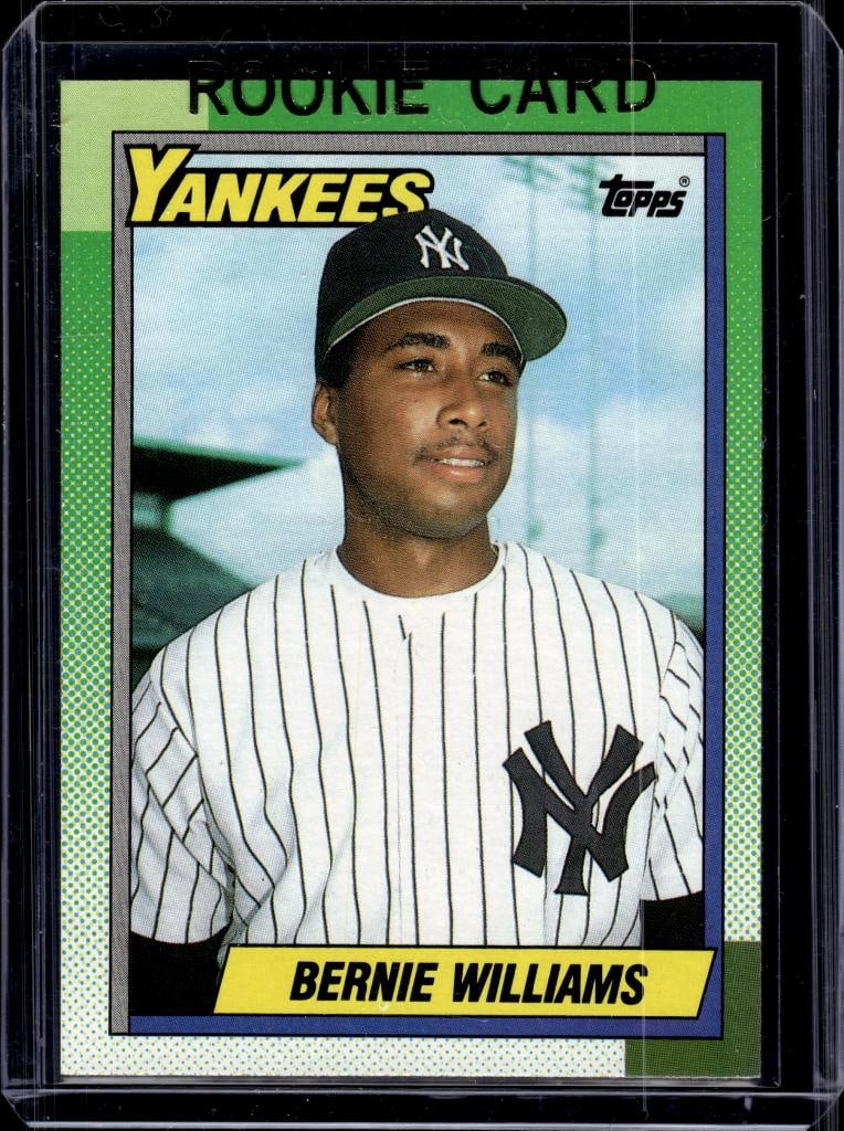 BERNIE WILLIAMS 1990 TOPPS ROOKIE CARD: NEAR MINT OR BETTER CONDITION