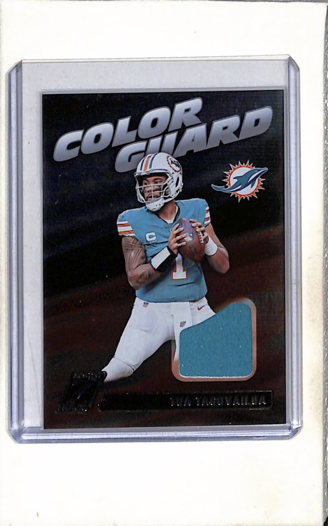 TUA TAGOVIALOA 2024 PANINI ZENITH GAME USED JERSEY CARD: NEAR MINT OR BETTER CONDITION