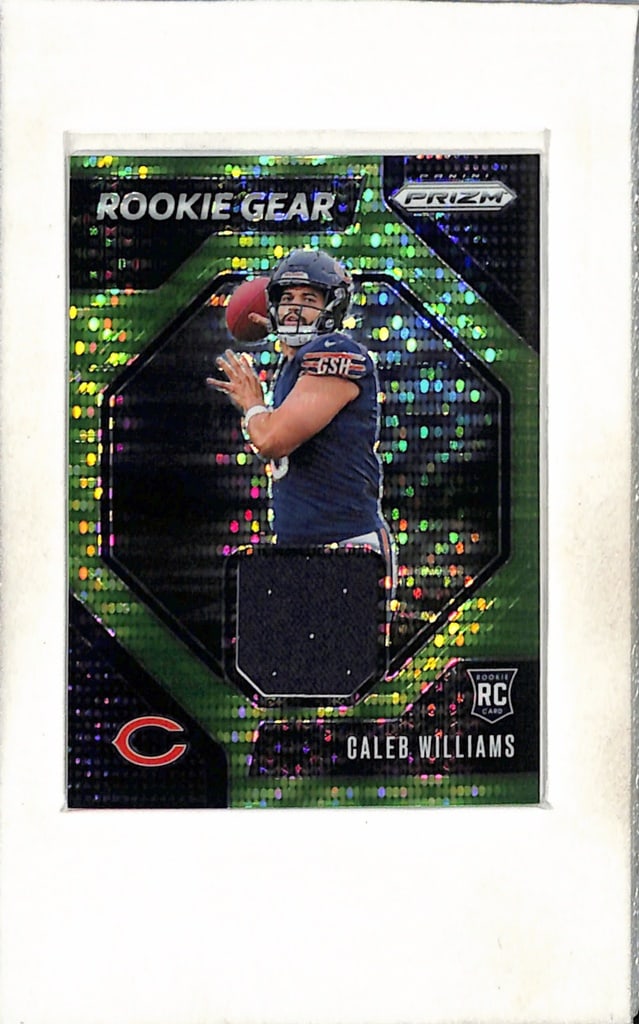 CALEB WILLIAMS 2024 PANINI PRIZM NEON GREEN PRIZM JERSEY ROOKIE CARD (1 of 1)