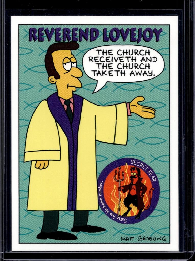 REVEREND LOVEJOY 1994 SKYBOX THE SIMPSONS (1 of 1)