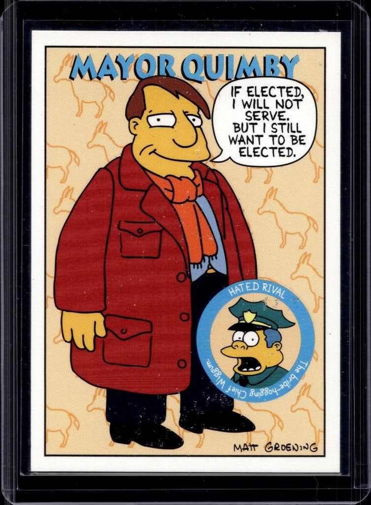 MAYOR QUIMBY 1994 SKYBOX THE SIMPSONS (1 of 1)