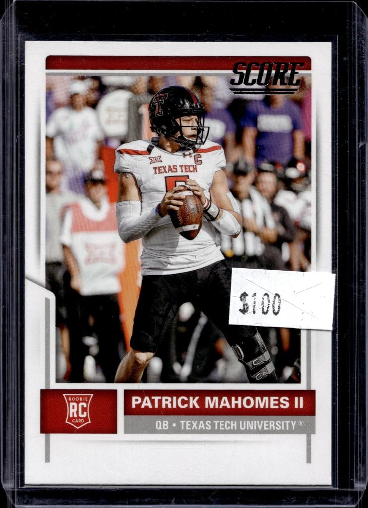 PATRICK MAHOMES 2017 SCORE ROOKIE CARD (1 of 1)