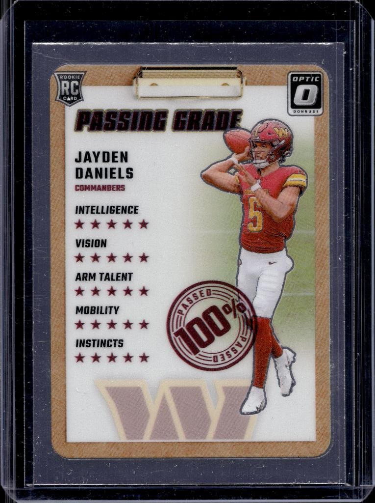 JAYDEN DANIELS 2024 PANINI OPTIC PASSING GRADE ROOKIE CARD (1 of 1)