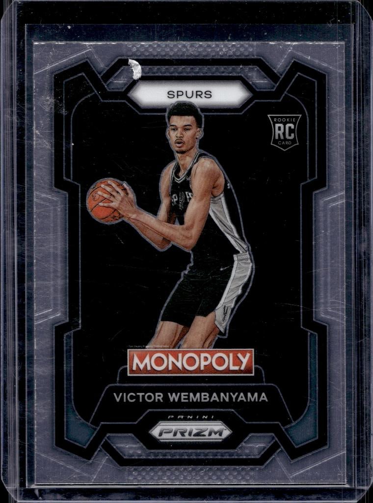 VICTOR WEMBANYAMA 2023-24 PANINI PRIZM MONOPOLY ROOKIE CARD: NEAR MINT OR BETTER CONDITION