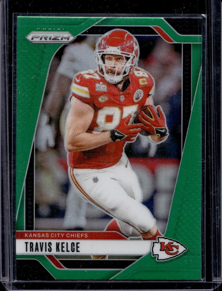 TRAVIS KELCE 2024 PANINI PRIZM GREEN PRIZM (1 of 1)