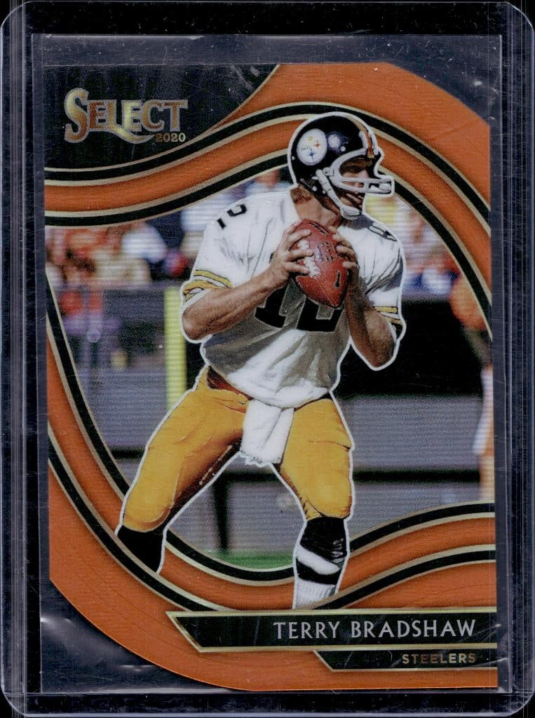 TERRY BRADSHAW 2020 PANINI SELECT ORANGE PRIZM DIE CUT (1 of 1)