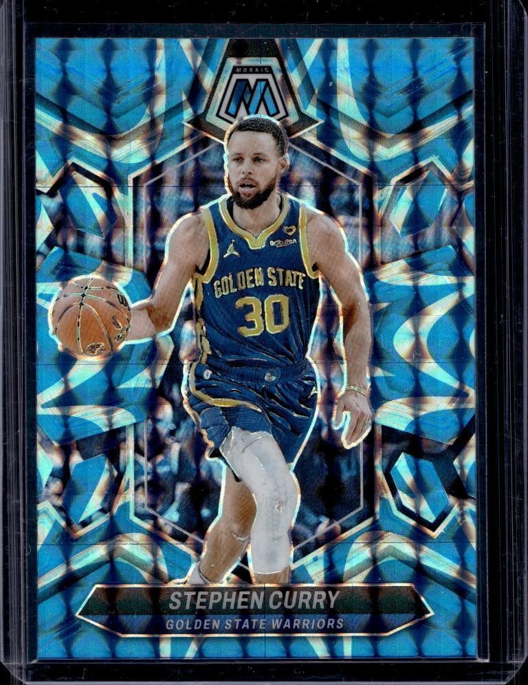 STEPHEN CURRY 2023-24 PANINI MOSAIC REACTIVE BLUE PRIZM (1 of 1)