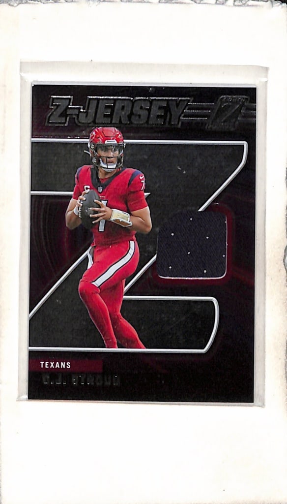C.J. STROUD 2024 PANINI ZENITH GAME USED JERSEY CARD: NEAR MINT OR BETTER CONDITION