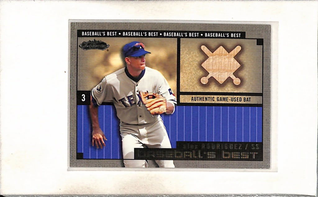 ALEX RODRIGUEZ 2002 FLEER SHOWCASE GAME USED BAT CARD (1 of 1)