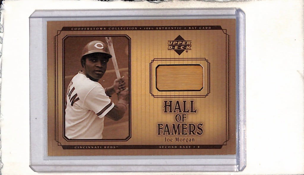 JOE MORGAN 2001 UPPER DECK GAME USED BAT CARD (1 of 1)