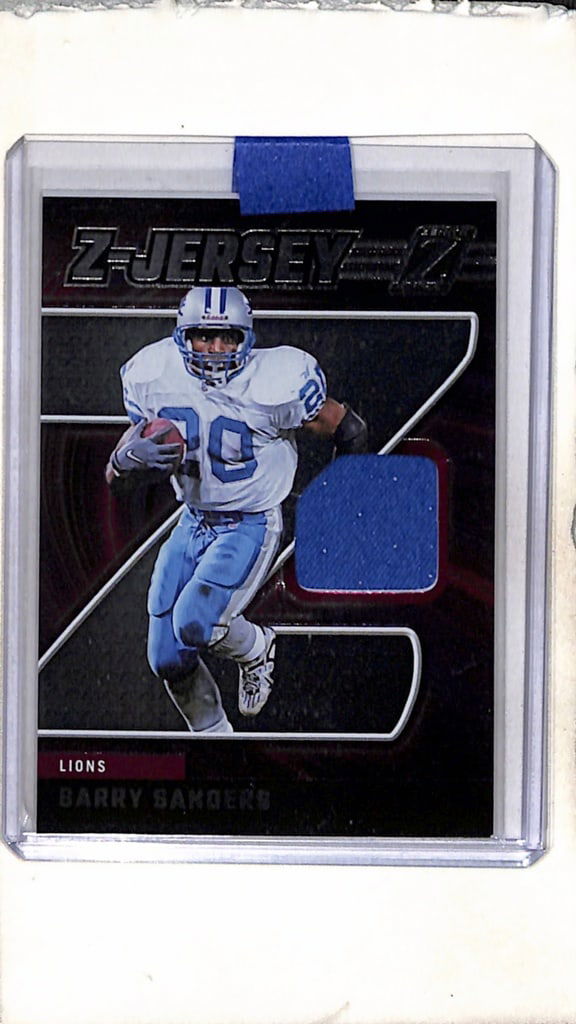 BARRY SANDERS 2024 PANINI ZENITH GAME USED JERSEY CARD: NEAR MINT OR BETTER CONDITION