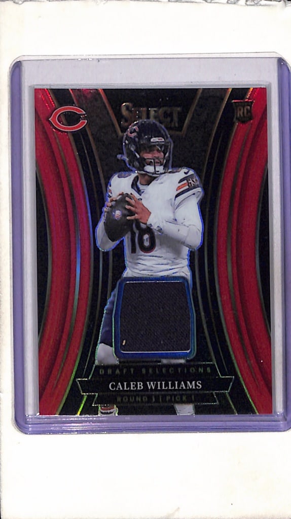 CALEB WILLIAMS 2024 PANINI SELECT RED PRIZM JERSEY ROOKIE CARD (1 of 1)