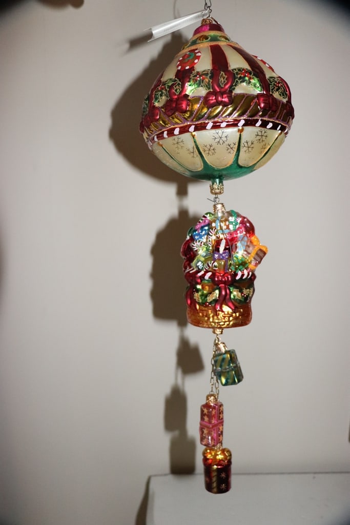 RADKO ORNAMENT: A CHRISTOPHER RADKO HANGING ORNAMENT. GOOD CONDITION.