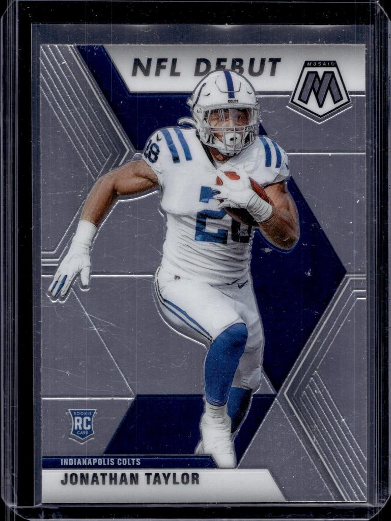 JONATHAN TAYLOR 2020 PANINI MOSAIC DEBUT ROOKIE CARD (1 of 1)