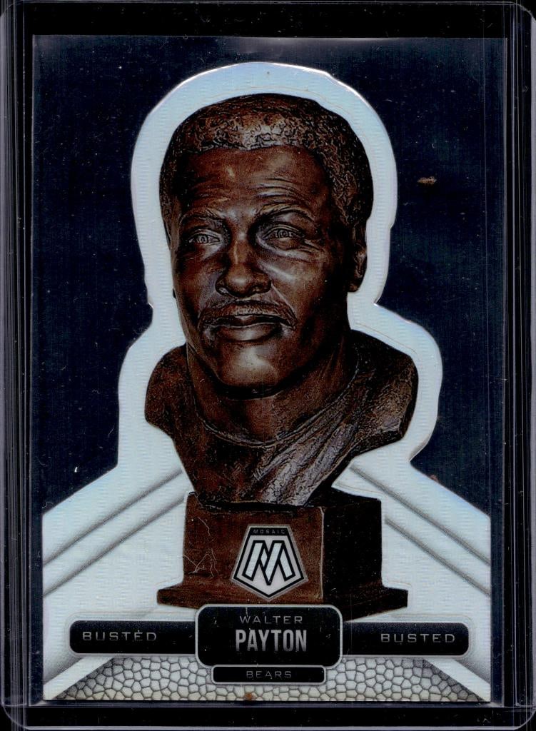 WALTER PAYTON 2021 PANINI MOSAIC BUSTED DIE CUT SILVER PRIZM SP: NEAR MINT OR BETTER CONDITION
