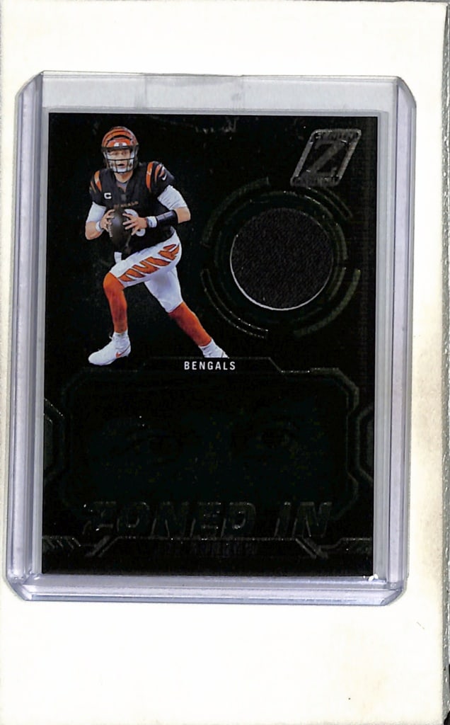 JOE BURROW 2024 PANINI ZENITH GAME USED JERSEY CARD: NEAR MINT OR BETTER CONDITION