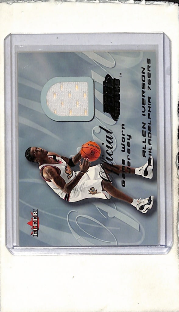 ALLEN IVERSON 2000-01 FLEER GAME USED JERSEY CARD (1 of 1)