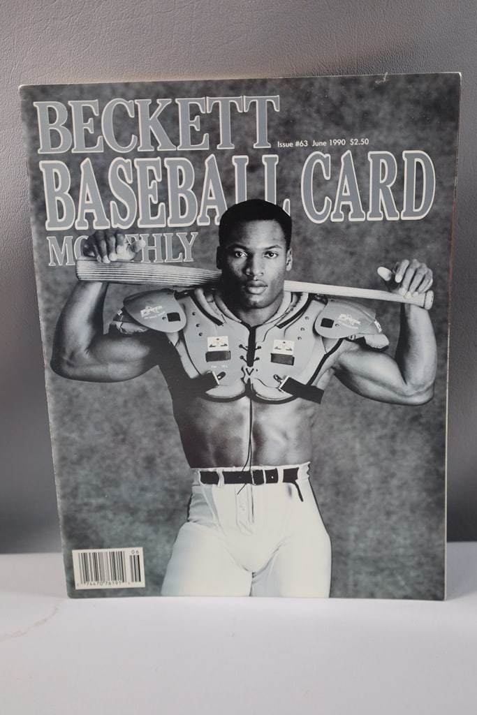 BO JACKSON BAT AND SHOULDER PADS BECKETT MAGAZINE: THE BEST PHOTO OF BO JACKSON EVER PUBLISHED