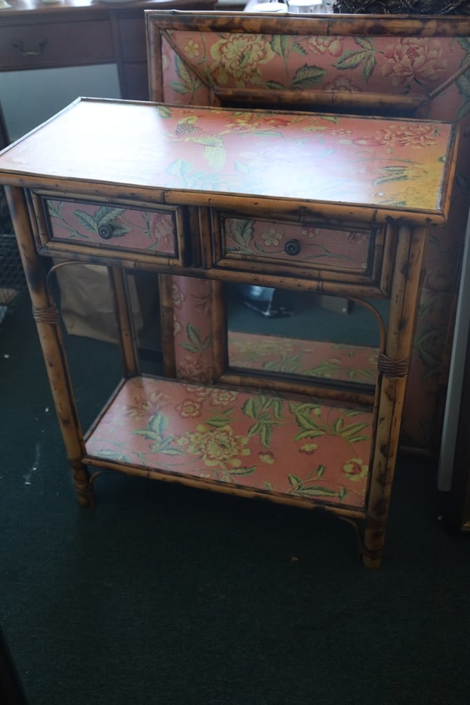 BAMBOO TABLE & MIRROR (1 of 2)
