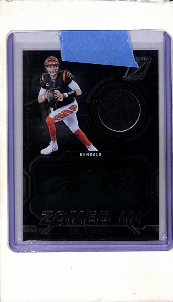 JOE BURROW 2024 PANINI ZENITH GAME USED JERSEY CARD: NEAR MINT OR BETTER CONDITION