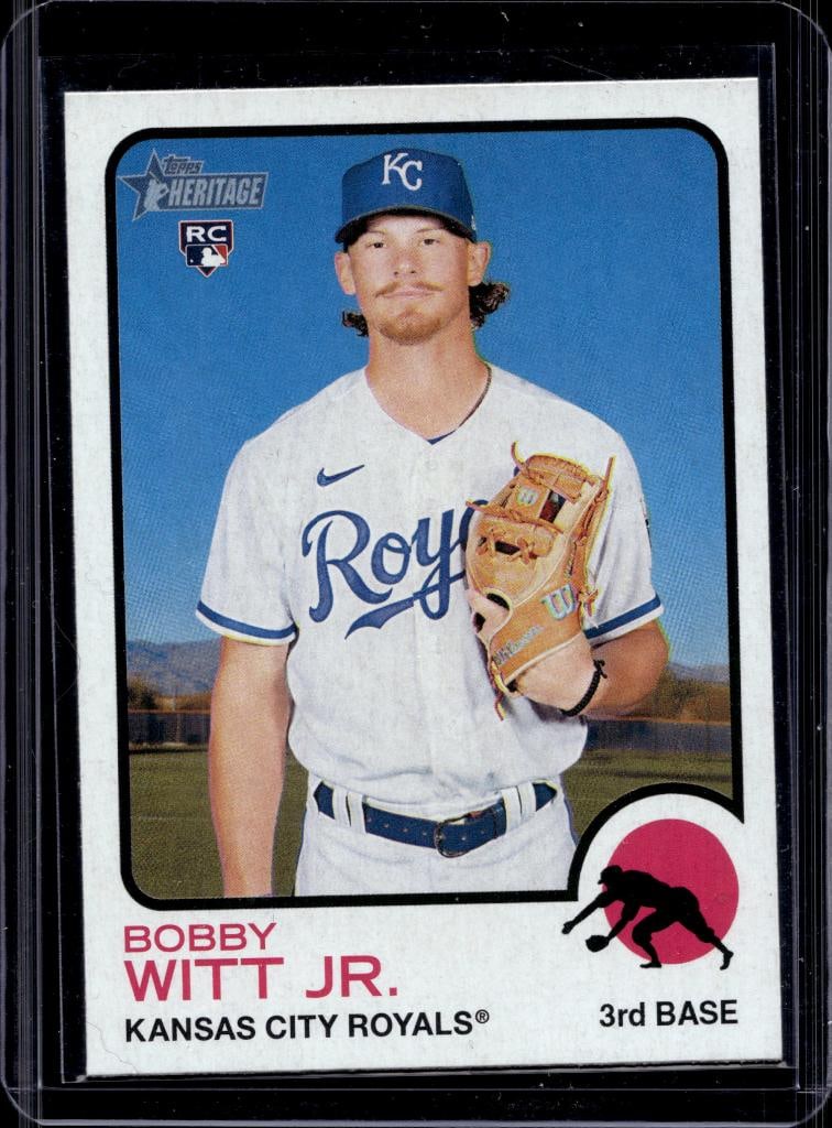 BOBBY WITT JR 2022 TOPPS HERITAGE ROOKIE CARD (1 of 1)