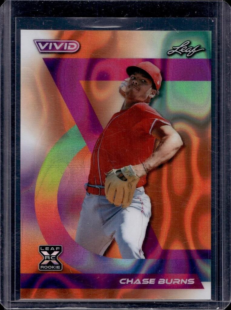 CHASE BURNS 2024 LEAF VIVID PRE-PRODUCTION PROOF ROOKIE CARD (1 of 1)