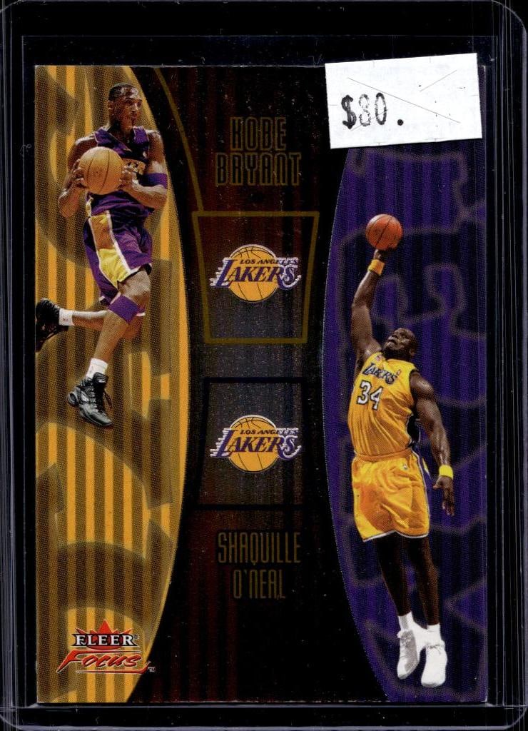 KOBE BRYANT SHAQUILLE O'NEAL 2003-04 FLEER FOCUS TAG TEAM INSERT SP (1 of 1)