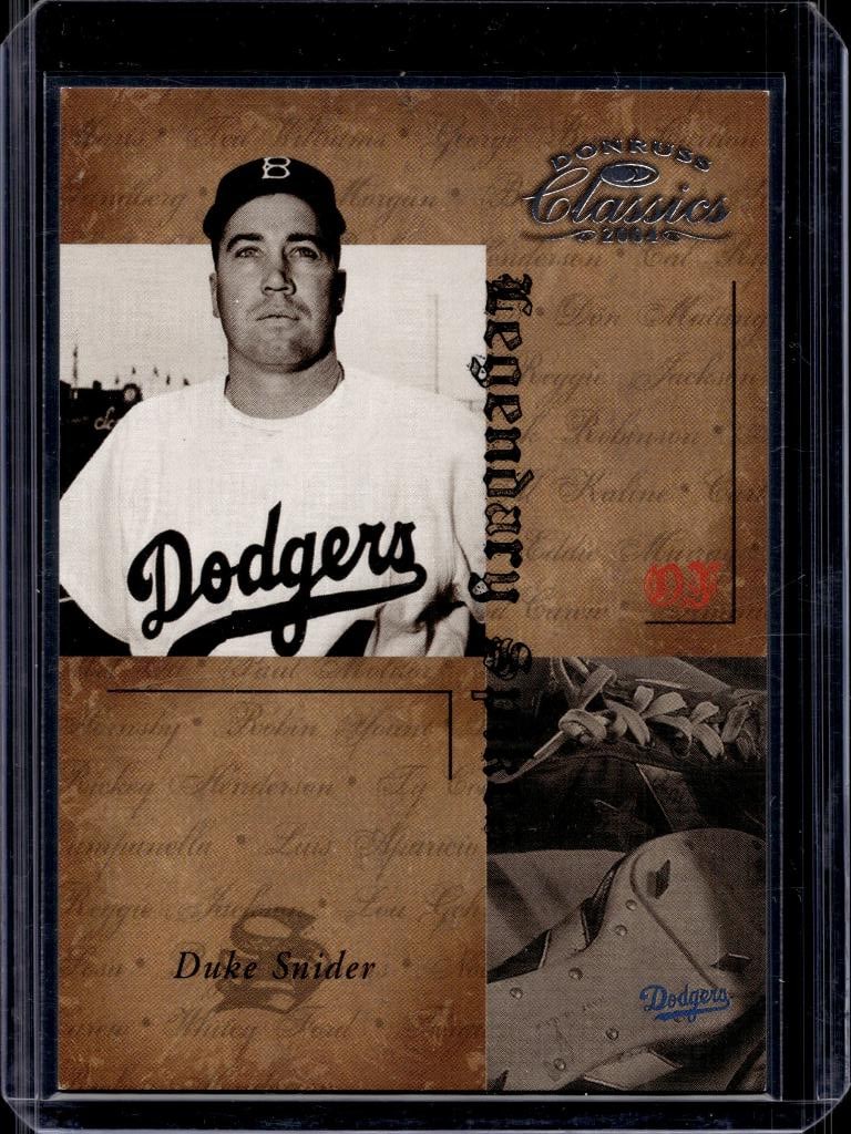 DUKE SNIDER 2004 DONRUSS CLASSICS LEGENDARY SPIKES SILVER: 50/100. NEAR MINT OR BETTER CONDITION 